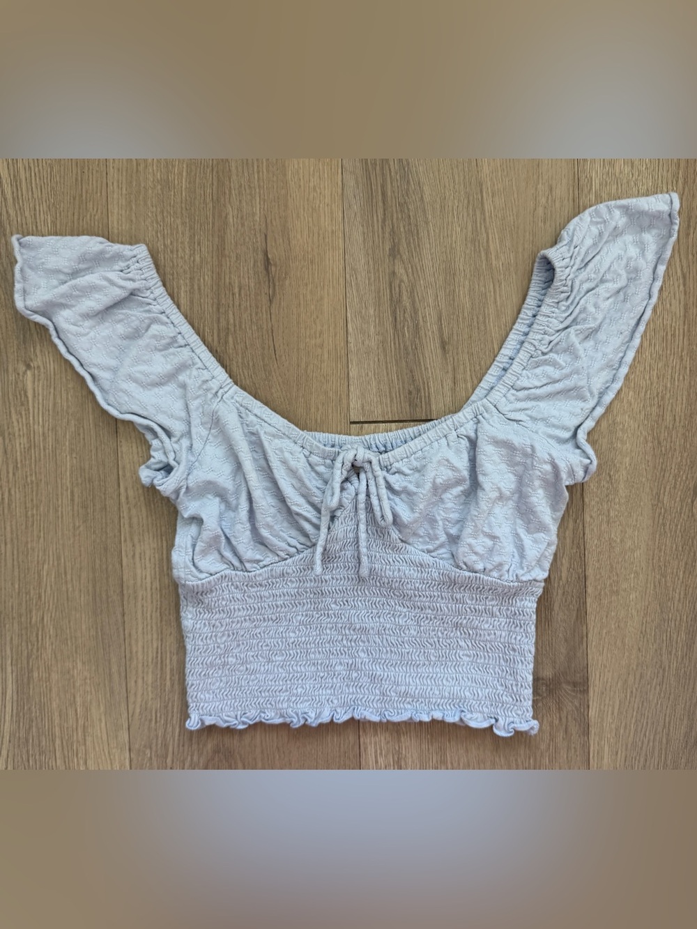 Womens Billabong Light Blue Cropped Shirt Size Small